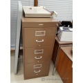 Brown 3 Drawer Vertical Legal File Cabinet, Locking